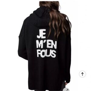 Zadig & Voltaire Salma Black knit hoodie Sweater